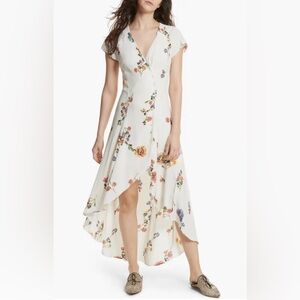 Free People Lost In You Ivory Floral Midi Maxi dress NWT size Small